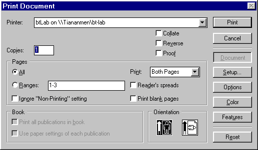 Print Document Dialog Box.