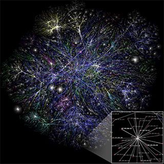 Multi-colored thin lines connect in various configurations to form a circular structure. Multi-colored thin lines connect in various configurations to form a circular structure.