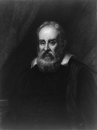 A black and white portrat of Galileo. A black and white portrat of Galileo.