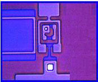 Image of a superconductor component. Image of a superconductor component.