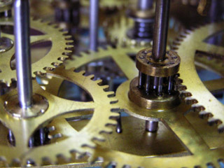 Gears used to illustrate an efficient system. Gears used to illustrate an efficient system.