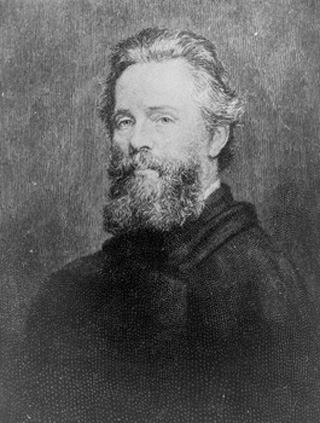 A portrait of Herman Melville. A portrait of Herman Melville.