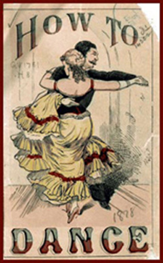 Image of a book cover on dancing circa 1878. Image of a book cover on dancing circa 1878.