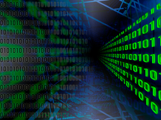 Many arrays of numbers 0 and 1 in a dark blue background Many arrays of numbers 0 and 1 in a dark blue background
